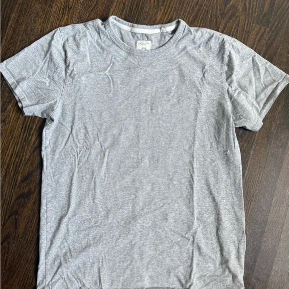 rag & bone Light Gray Men's Short Sleeve Slub Tee size M - Picture 2 of 2